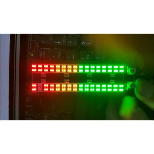 Stereo Audio Level Indicator Music Spectrum LED light 12V 24V Amplifier VU Meter for Car player Light Atmosphere Lamps