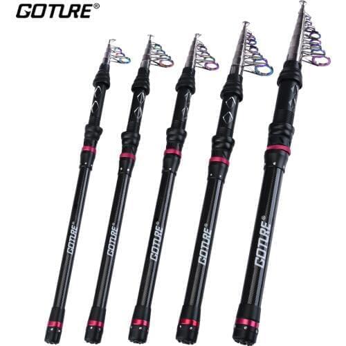 Goture Telescopic Fishing Rod Carbon Fiber Feeder Rods 1.8m 2.1m 2.4m 3.0m 3.6m Spinning Travel Rod Carp Trout Sea Fishing Rod