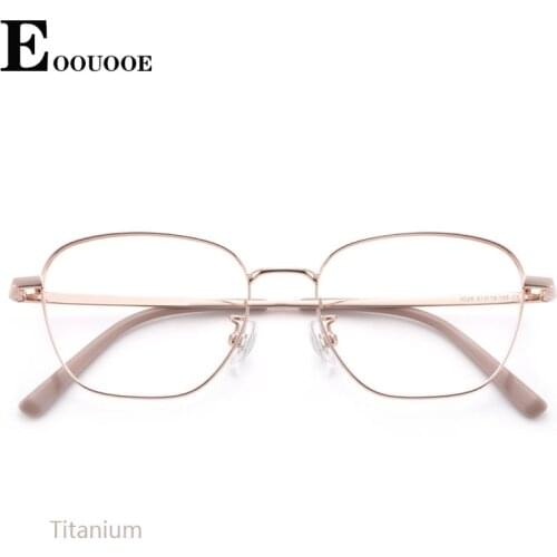 Titanium Ultra Light Frame Women Men Oval Anti-Blue Ray glasses Frame Optician Optics