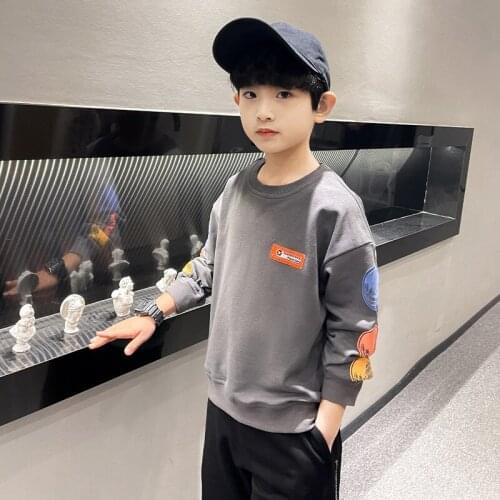 Boys hoodie sweater Spring and Autumn new big virgin boy long-sleeved blouses