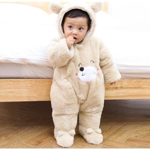 Thick Winter Baby Jumpsuit Clothing Toddlers Baby Clothes Cotton Crawling Costume Onesie Kids Infant Newborn Romper Pyjamas