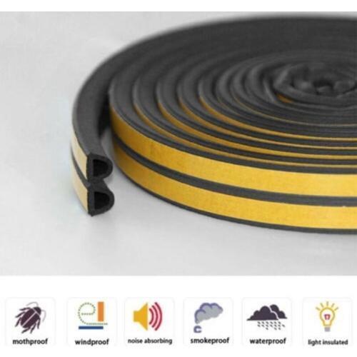 5/10M Anti Collision Foam Draught Excluder Soundproof Self Adhesive Window Door Seal Strip Home Hardware