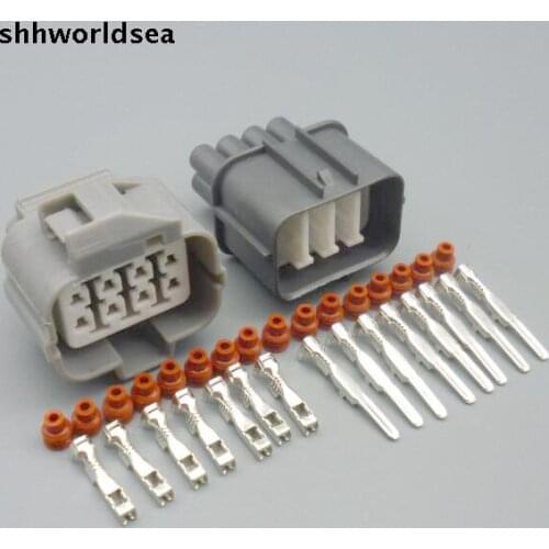 Worldgolden 5/30/100sets kit 2.2mm 8pin 8way auto waterproof electric waterproof plastic connector 6189-0134 6181-0075