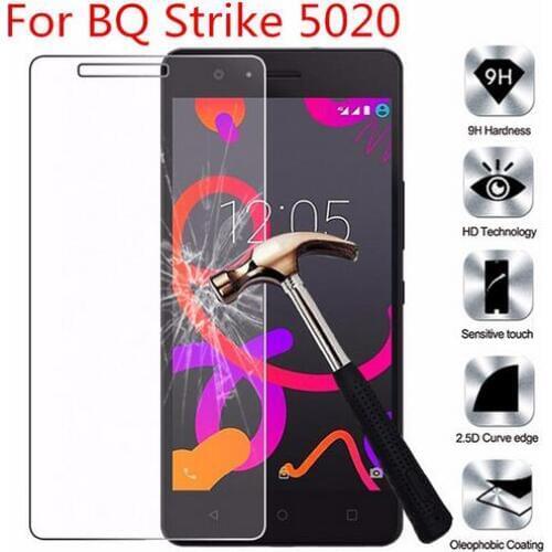 For BQ Strike 5020 BQS BQS5020 5.0 inch Tempered Glass Screen Protector Guard For BQ 5020 Protective Guard Film Case Cover