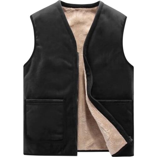 8XL Winter Men Vests Fleece Warm Waistcoat Man Outwear Casual Thermal Soft Vests Thick Windreaker Sleeveless Jackets Clothing