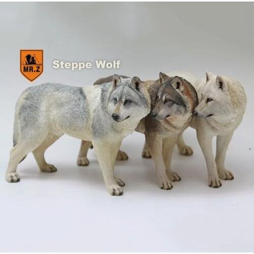 1/6 Scale Figure Scene Accessories Steppe Wolf Model for 12" Action Figure Doll Resin Animal Model Toy
