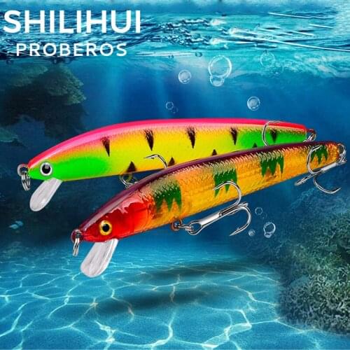 1PC 8.5g Fishing Lure Hard Bait 9.5cm Minow Pencil Lures 10 Colors with Fishing Hooks 6# Fishing Tackle for Bass Swimbait Pesca