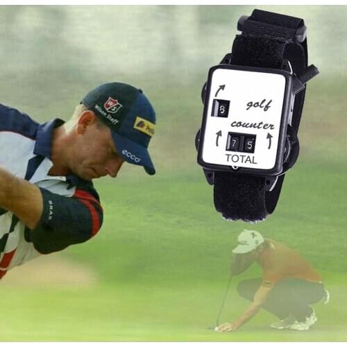 1Pc Mini Black Golf Training Aids Wristband Golf Stroke Counter Shot Accessories Watch Scoring Golf Device Tools Putt Count S9K6