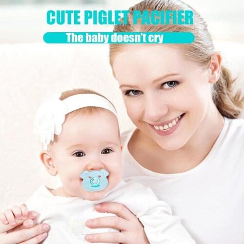 1pcs Silicone Baby Cartoon Pacifier Full Silicone Pacifier Pacifiers Soothers / Pacifier Sleeping Round Baby Milk Breast He T5U8