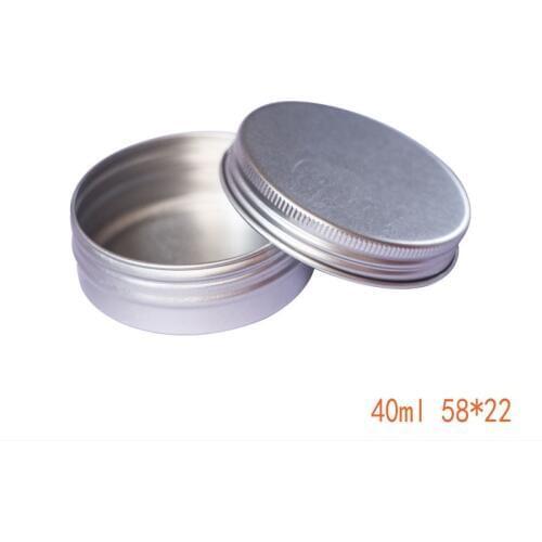 40 ML Aluminum Specimen Box with Thread Cap Empty Cream Jar Dia 58mm Cosmetic Container Beauty Makeup Round Pomade Packing Pot