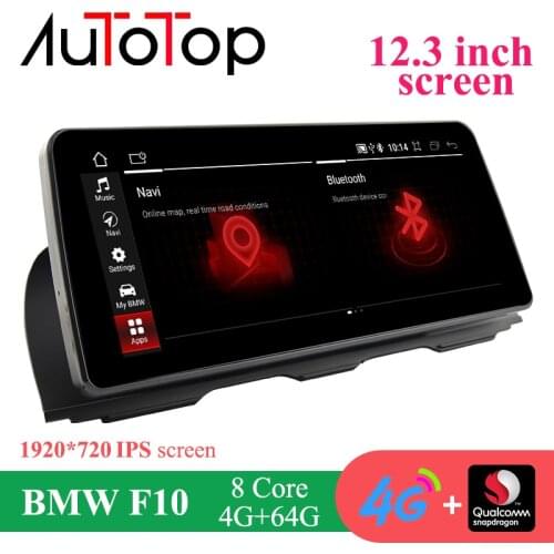 AUTOTOP 12.3" 1920*720P BMW f10 android 10.0 Car Radio for BMW 5 Series F10 F11 F18 2010-2016 CIC NBT GPS 4G 64G BT 4G Carplay