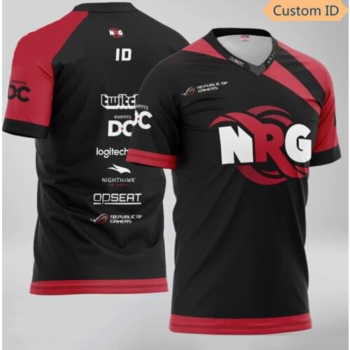 Brand custom CSGO NRG e-sports player jersey uniform jersey custom ID quick-drying oversized T-shirt mens T-shirt top pullover