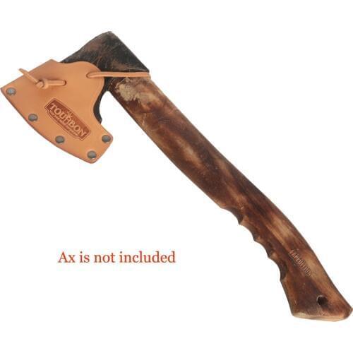 Tourbon Hunting Axe Hatchet Blade Cover Ax Head Sheath Case Belt Holster Genuine Leather Accessories 12*8.5CM(Do not include ax)