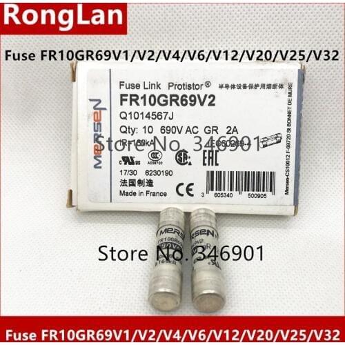 French Mersen Ferraz Fuse FR10GR69V1 FR10GR69V2 FR10GR69V4 FR10GR69V6 FR10GR69V12 FR10GR69V20 FR10GR69V25 FR10GR69V32 690V-10P