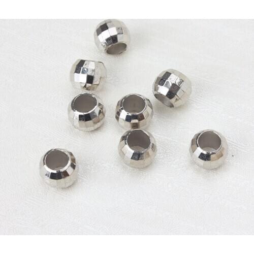 MEIBEADS 30pcs/lot 14*11mm Rhodium Color 9mm Hole Size CCB Loose Spacer Beads for DIY Bracelets Jewelry Accessories EY1989