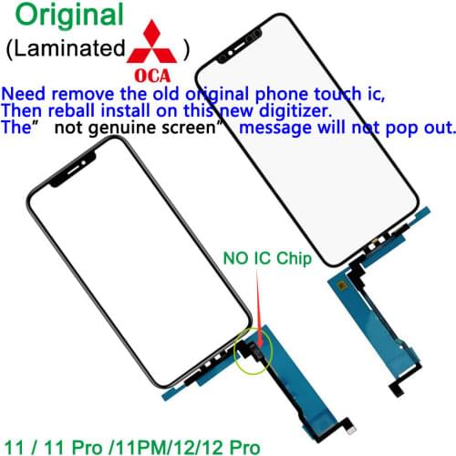 10Pcs Original Touch Screen Digitizer Sensor / Long Flex No Need Welding Touch Screen For iPhone 11 Pro Max X XS XR 12 Mini