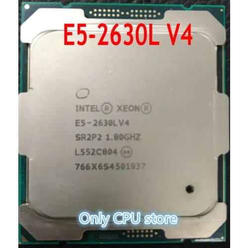 Original Intel Xeon E5-2630L V4 QS Version processor 1.80GHZ 10Core 25M E5 2630L V4 E5 V4 LGA2011-3 55W low power CPU E5 2630LV4