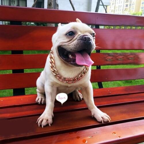 Pet Collar Necklace Fashion Cool Plastic Pet Chain Necklace Pet Chain Collar Dog Snack Chain Necklace For French Bulldog