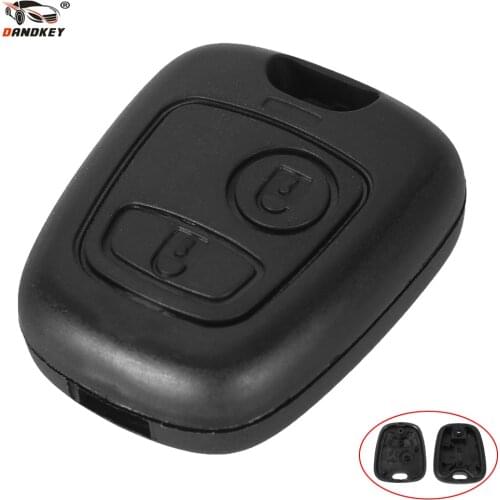 DANDKEY 2 Buttons Entry Plastic Remote Key Keyless Remote For Peugeot 307 107 207 407 without Blade Fob Shell Case Housing