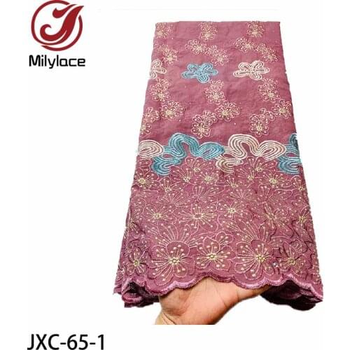 Latest Swiss Voile Lace Fabric Cotton Embroidery Lace High Quality African French Lace Fabric for Wedding JXC-65