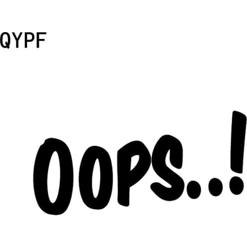 QYPF 16.5CM*6.5CM Oops! Fun Vinyl Waterproof Decal Motorcycle Car Sticker Decoration C15-2806