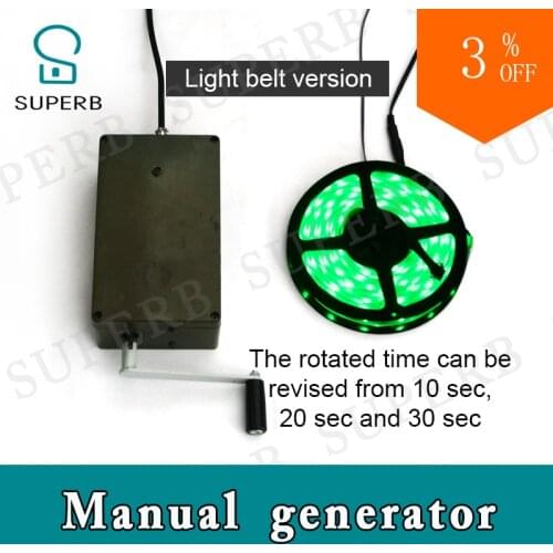 Manual generator light belt version for Room Escape Chamber puzzle props Adventurer prop escape room game prop control led strip