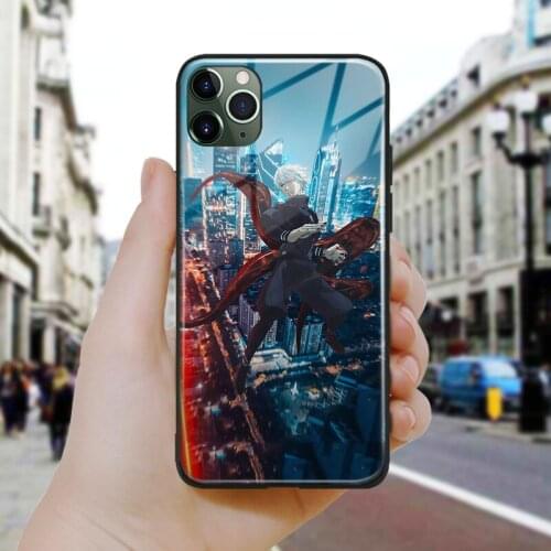 Tokyo ghoul Kaneki Real life art Silicone Glass Phone Case Cover Shell For iPhone SE 6 6s 7 8 Plus X XR XS 11 12 Mini Pro Max