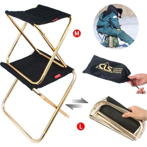 Folding Camping Fishing Chair Lightweight Picnic Aluminum Cloth Chair Stool Seat Foldable Hiking Beach Chair Outdoor Furniture