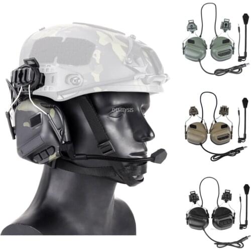 Tactical Helmet Headset for Fast Helmet Rail Adapter Airsoft Shooting Airsoft Headphone Tactics Military Hunting Headsets