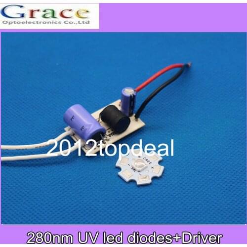 280nm UV led diodes,low wavelength Ultra Violet UV LEDs with Driver