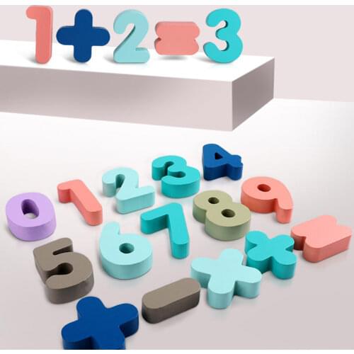 High quality Wooden 26 letter ABC/abc alphabet 0-9 numbers color shape recognition learning toys for children early educational