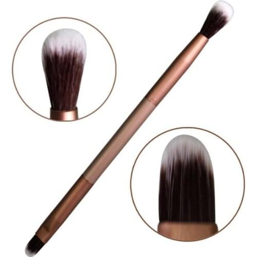 1pc Double Head Eye Shadow Brush Aluminum Handle Cosmetic Makeup Brushes High-grade Eyeshadow Make Up Brush