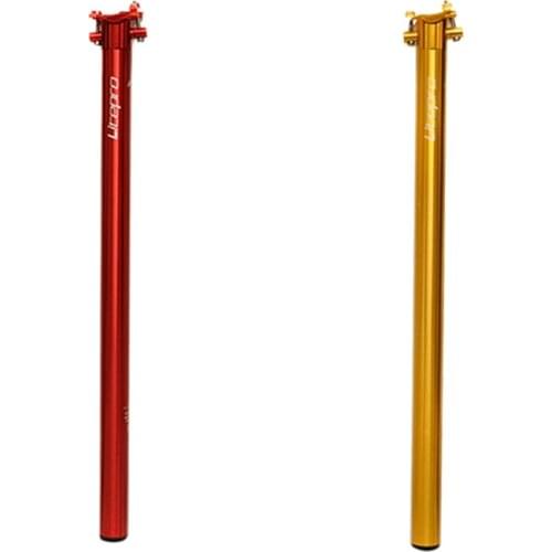 2X Litepro Folding Bike Seat Post Aluminum Alloy Ultra-Light Bike Seat Post 33.9X600mm For Brompton Red & Golden
