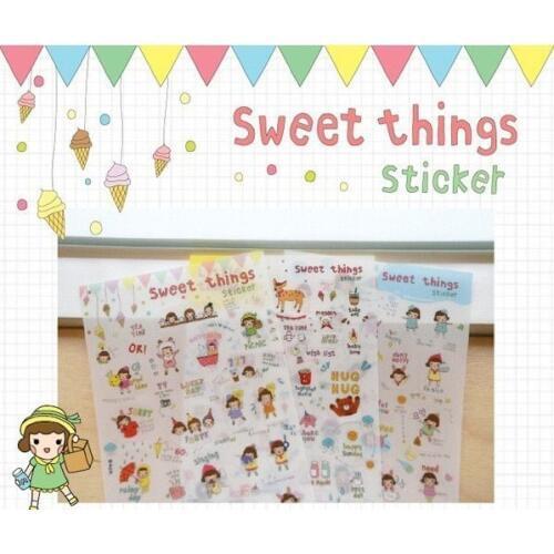 6pcs/Set per lot Sweet things diary Sticker Multifunction DIY Index stickers for album diary scrapbooking DIY Stationery