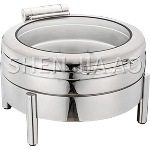 6L glass lid sauce stove Round soup pot Soup sauce sauce container Round glass cover (for induction cooker) meal stove 1PC