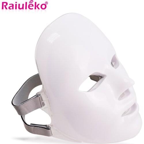 7 Color LED Facial Mask Red Blue Light Rejuvenation Face Care Treatment Beauty Anti Wrinkle Acne Therapy Whitening Instrument