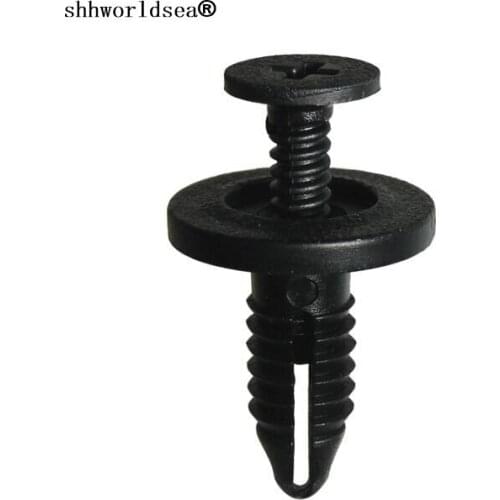 Shhworldsea 100pcs car clip and fastener for trim panel push type panel retainer for ford N807578-S N808332-S