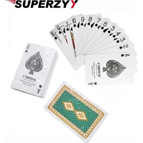 White PVC Plastic Playing Cards Waterproof Durable Poker Cards Game Deck Poker Set Magic Green Blue 2 Color Gift Cards