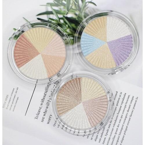 Private Label 5 in 1 Makeup Highlighter Bronzer Powder High Lighter Contour palette Face Shimmer Wholesale Cosmetics Highlight