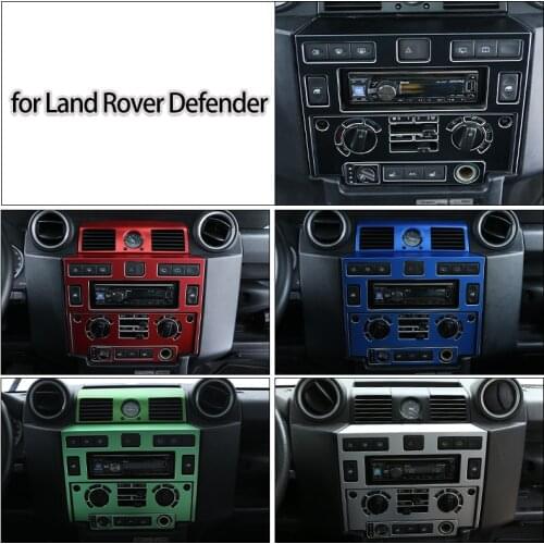 For Land Rover Defender 110 2008-18 Aluminum Alloy Car Center Console Air Conditioning Decorative Panel Stickers Car Accessories
