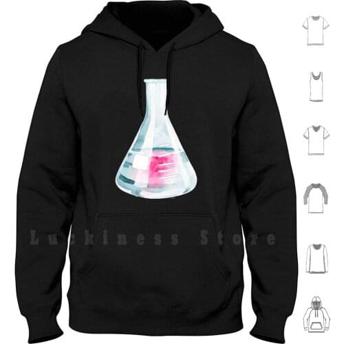 Phenolphthalein : Titration In Watercolor Hoodie Long Sleeve Chemistry Science Labware Lab Labwork Titration Sciart
