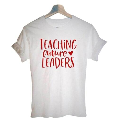 Teaching Future Leaders Teacher Love Women Short Sleeve Tshirt Casual Cotton Hipster Funny T Shirt Girl Lady Top