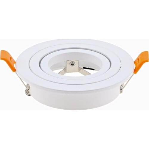 Hot Sale Aluminum Black White Silver GU10 MR16 Spot light Frame Holders Cutout 70mm Recessed Led Downlight Fixture For Indoor