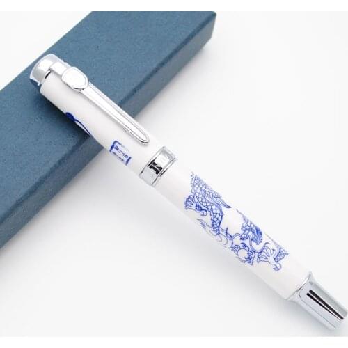 JINHAO 950 Luxury Fountain Pen Blue and White Porcelain Ink Pen M Nib