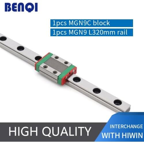 Micro linear guide rail MGN9 L=320mm + MGN9C carriage / block