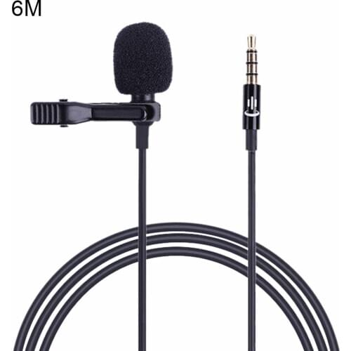 Mobile Phone Camera Collar Clip Microphone 3.5mm Interface Outdoor Live Broadcast Interview Microphone Karaoke Microphone