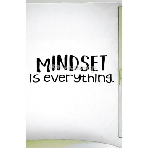 Mindset is everything Wall Sticker motivational quote Inspirational Wall decal Office Team Work Design Decor Company mural EA659