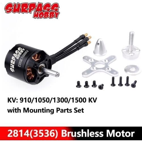Surpass Hobby C3536 Brushless Motor 2814(3536) 910KV 1050KV 1300KV 1500KV 14 Poles for RC Airplane Fixed-wing Glider Warbirds