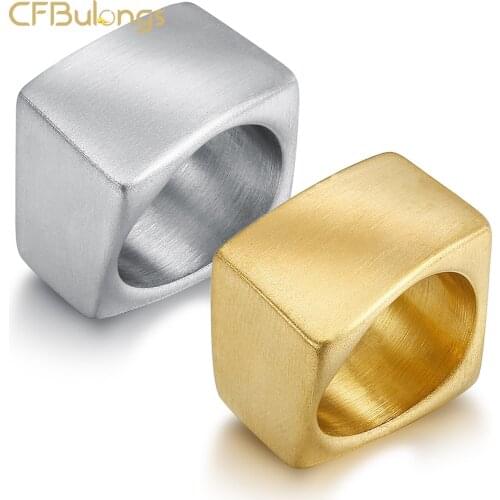 CFBulongs Vintage Stainless Steel Viking Ring Personality Domineering Irregular Male Ring Punk Jewelry