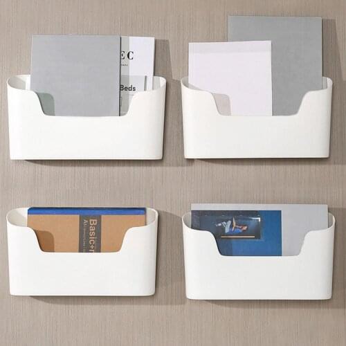Wall Mounted Storage Box Sundries Remote Control Organizer Kitchen Cabinet Door Storage Box Bathroom Storage Rack Phone Holder